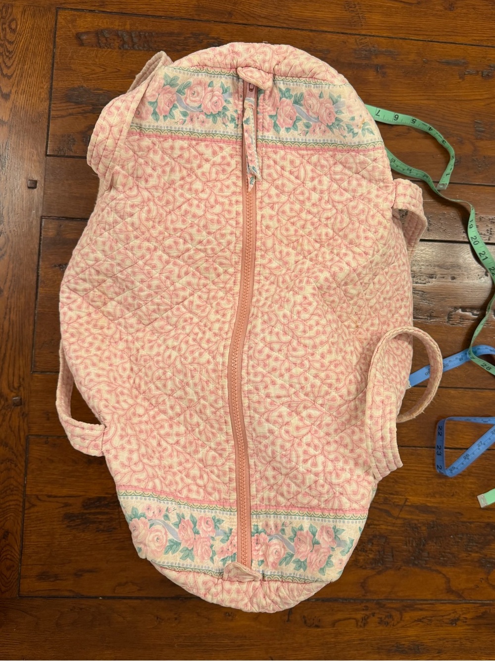 Vera Bradley Pink Delft Quilted Duffle Bag - Picture 3 of 13